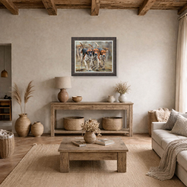 Out in Front by Anthony Dobson, limited edition print, in room