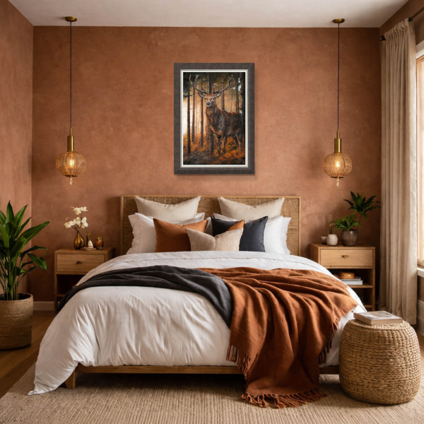 Forest Gaze by Anthony Dobson, limited edition print, in room