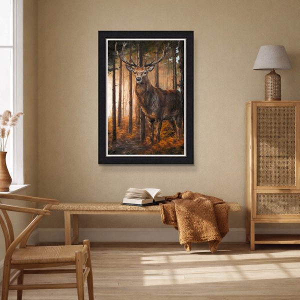 Forest Gaze by Anthony Dobson, limited edition print, in room