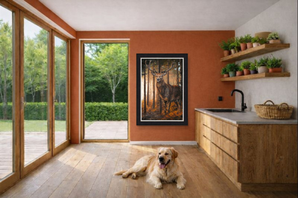 Forest Gaze by Anthony Dobson, limited edition print, in room