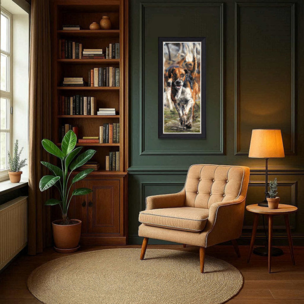 Ahead of the Pack by Anthony Dobson, limited edition print, in room