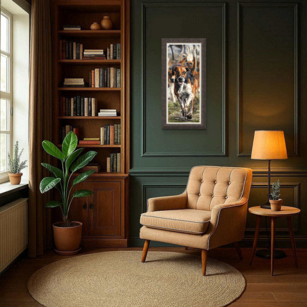 Ahead of the Pack by Anthony Dobson, limited edition print, in room