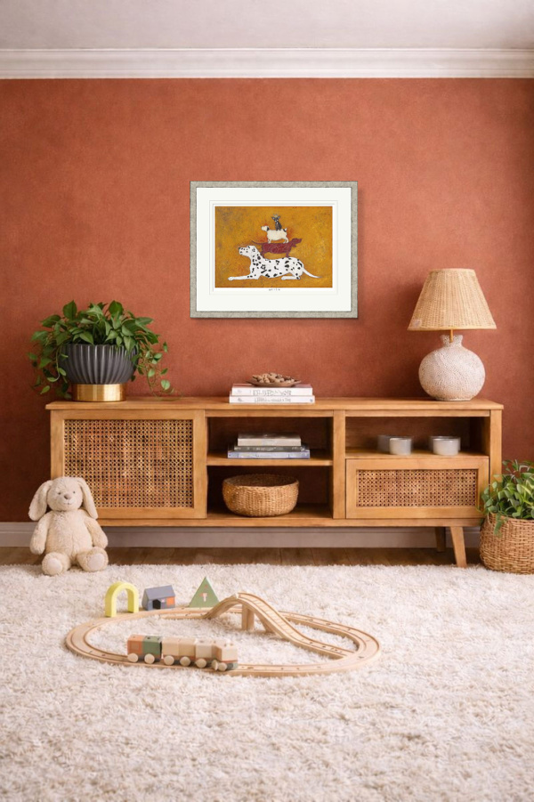 King of the Castle by Sam Toft, limited edition print, in room