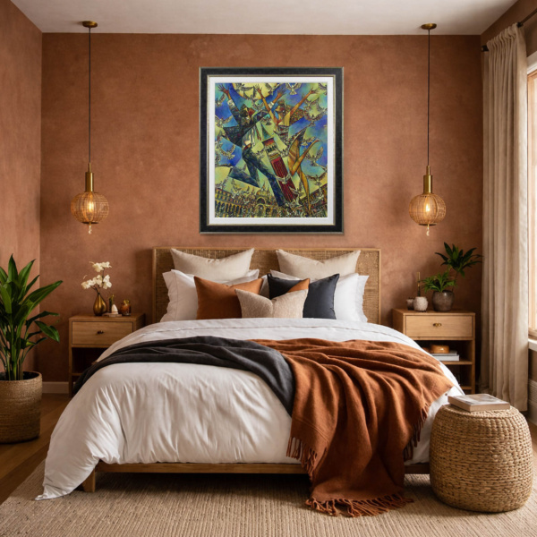Love Birds by Andrei Protsouk, limited edition print, in room