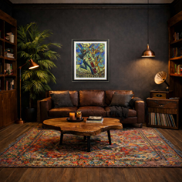 Love Birds by Andrei Protsouk, limited edition print, in room