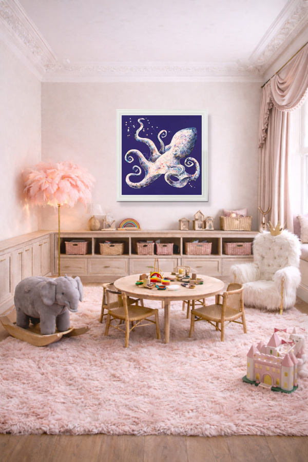 I’d Like To Be by Giles Ward, original painting, in room