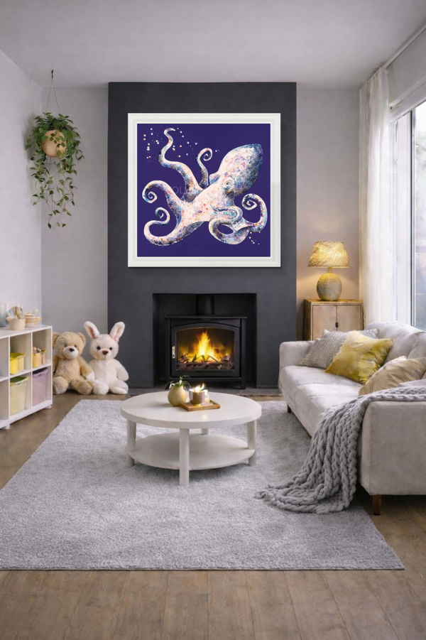 I’d Like To Be by Giles Ward, original painting, in room