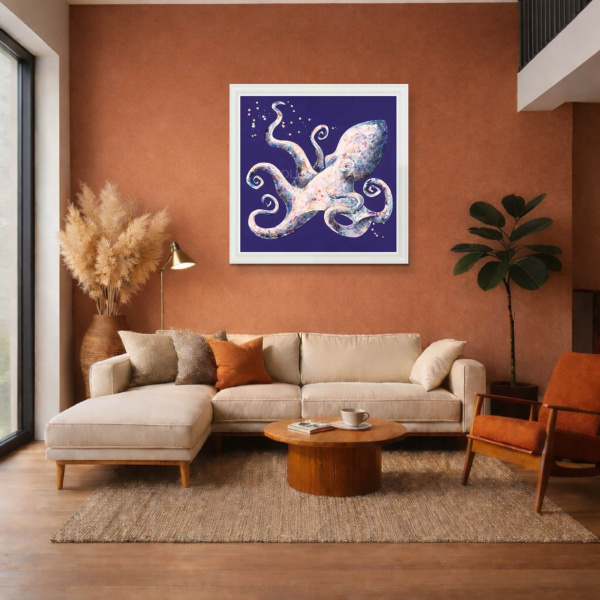 I’d Like To Be by Giles Ward, original painting, in room