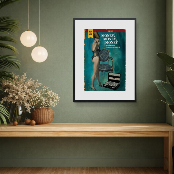 Money, Money, Money by Linda Charles, limited edition print, in room