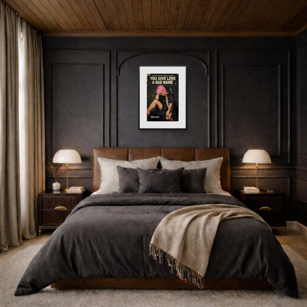 You Give Love a Bad Name by Linda Charles, limited edition print, in room