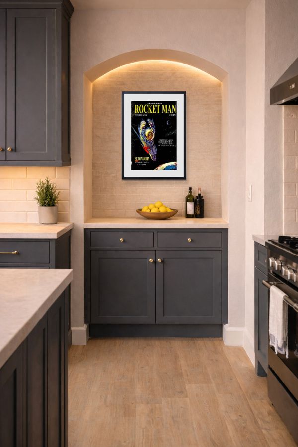 Rocket Man by Linda Charles, limited edition print, in room