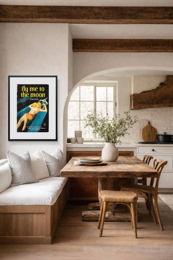 Fly Me to the Moon by Linda Charles, limited edition print, in room