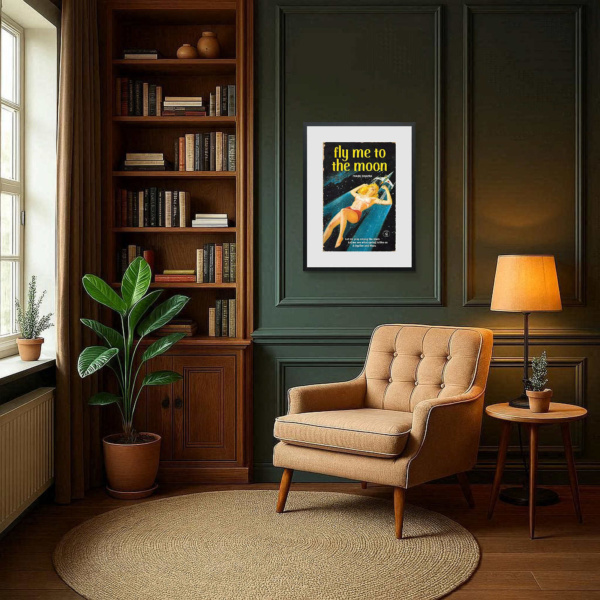 Fly Me to the Moon by Linda Charles, limited edition print, in room