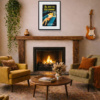 Fly Me to the Moon by Linda Charles, limited edition print, in room