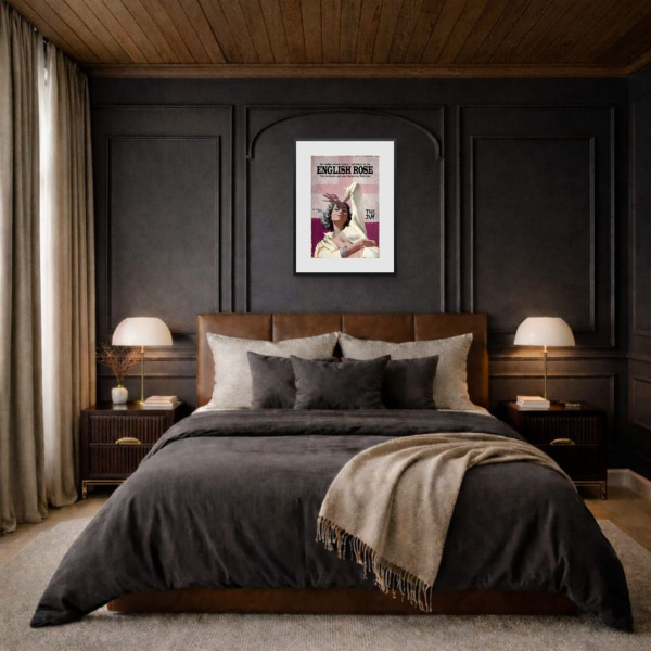 English Rose by Linda Charles, limited edition print, in room