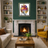 Pelopia by Chuck, limited edition print, in room
