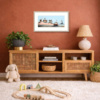 Sitting on the Dock of the Bay by Gary Walton, limited edition print, in room