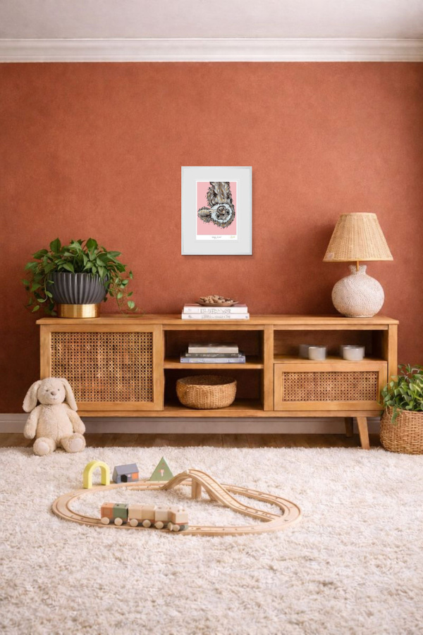 Hanging Around by Amy Louise, limited edition print, in room