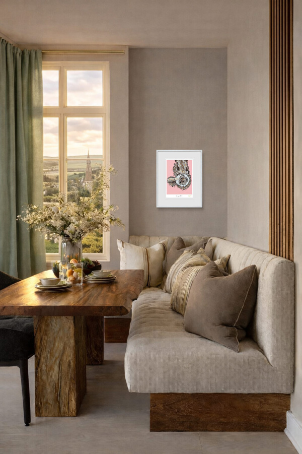 Hanging Around by Amy Louise, limited edition print, in room