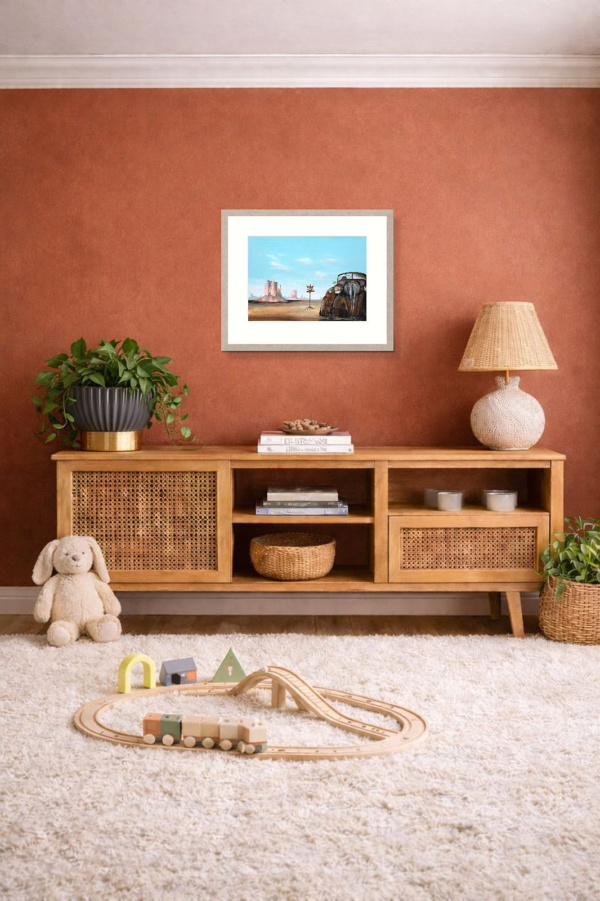 Car Wash by Gary Walton, limited edition print, in room
