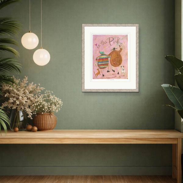 In The Pink…And Lovin’ It! by Sam Toft, limited edition print, in room