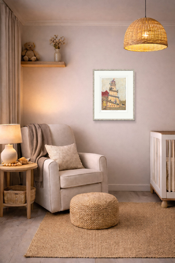 Curly Wurly’s Day Out by Sam Toft, limited edition print, in room