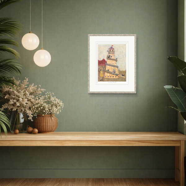 Curly Wurly’s Day Out by Sam Toft, limited edition print, in room