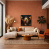 Courtyard Serenade by Leander, limited edition print, in room