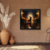 Courtyard Serenade by Leander, limited edition print, in room