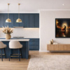 Courtyard Serenade by Leander, limited edition print, in room