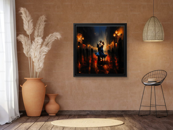 Blue Elegance by Leander, limited edition print, in room