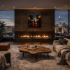 Blue Elegance by Leander, limited edition print, in room