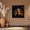 The Embrace Of Night by Leander, limited edition print, in room