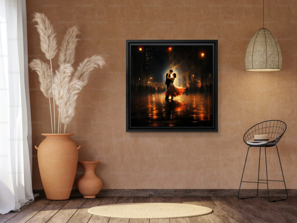 The Embrace Of Night by Leander, limited edition print, in room