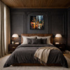 Downtown Drizzle by Leander, limited edition print, in room