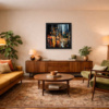 Downtown Drizzle by Leander, limited edition print, in room