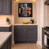 Downtown Reflections by Leander, limited edition print, in room