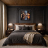 Downtown Reflections by Leander, limited edition print, in room