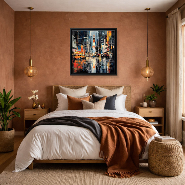 Urban Rainfall by Leander, limited edition print, in room
