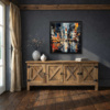 Urban Rainfall by Leander, limited edition print, in room