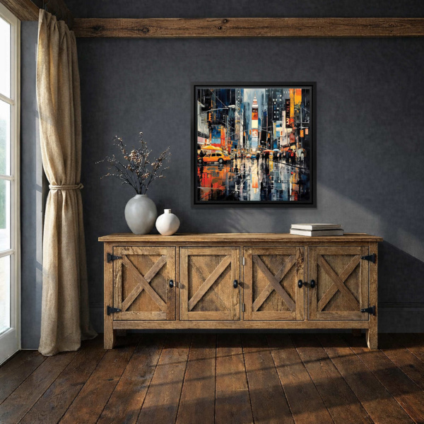 Urban Rainfall by Leander, limited edition print, in room