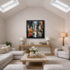 Urban Rainfall by Leander, limited edition print, in room