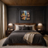 City Lights In The Rain by Leander, limited edition print, in room