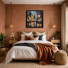 City Lights In The Rain by Leander, limited edition print, in room