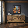 City Lights In The Rain by Leander, limited edition print, in room