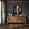 Downtown Urban Glow by Leander, limited edition print, in room