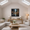 Downtown Urban Glow by Leander, limited edition print, in room