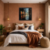 City Metallic Glow by Leander, limited edition print, in room