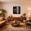 City Metallic Glow by Leander, limited edition print, in room