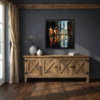 City Metallic Glow by Leander, limited edition print, in room